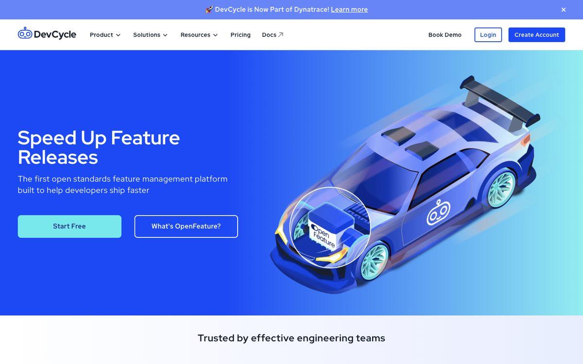 DevCycle homepage, captured 19 September 2026