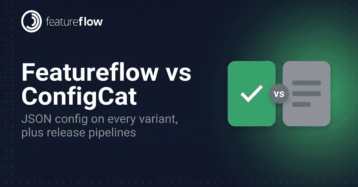 Featureflow - a ConfigCat alternative with JSON config values and release pipelines