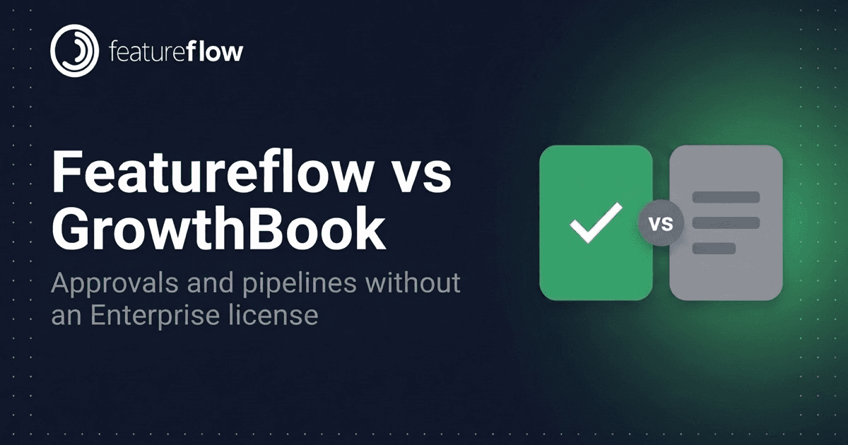 Featureflow - a GrowthBook alternative with approval workflows on a self-serve plan
