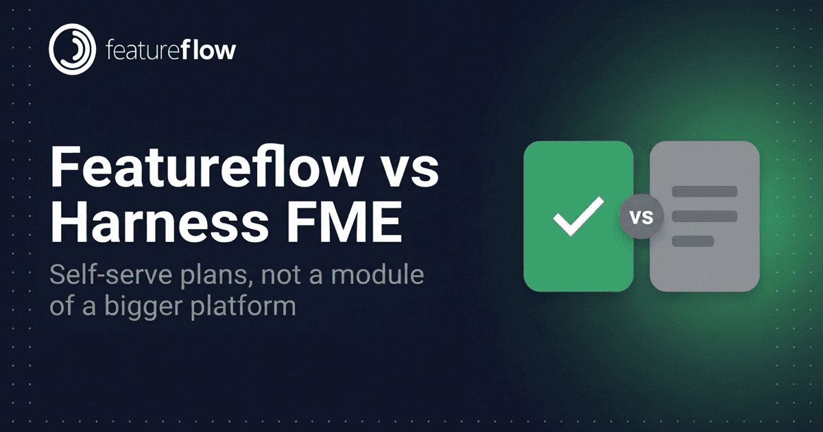 Featureflow - a Harness FME (formerly Split) alternative with self-serve, flat monthly pricing